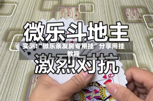 实测!“微乐亲友房专用挂”分享用挂教程