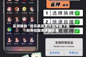 实测辅助“微乐亲友房开挂神器下载”附开挂脚本详细步骤