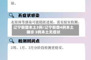 辽宁新增本土3例/辽宁新增4例本土确诊 3例本土无症状