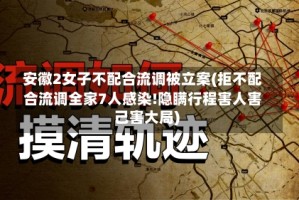 安徽2女子不配合流调被立案(拒不配合流调全家7人感染!隐瞒行程害人害己害大局)