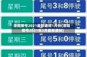 洛阳限号2021最新通知1月份(洛阳限号2021年2月最新通知)