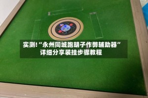 实测!“永州同城跑胡子作弊辅助器”详细分享装挂步骤教程