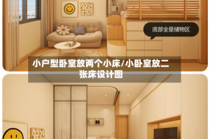小户型卧室放两个小床/小卧室放二张床设计图