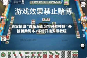 真实辅助“微乐海南麻将开挂神器”开挂辅助脚本+详细开挂安装教程