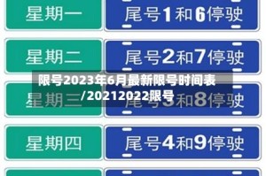 限号2023年6月最新限号时间表/20212022限号