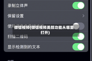 微信视频(微信视频美颜功能从哪里打开)