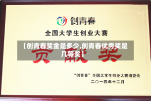 【创青春奖金是多少,创青春优秀奖是几等奖】