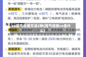 co尾气处理方法2种(尾气排放co是什么)