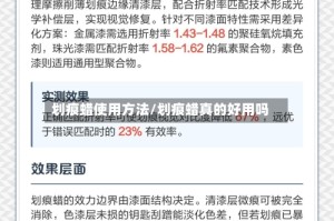 划痕蜡使用方法/划痕蜡真的好用吗