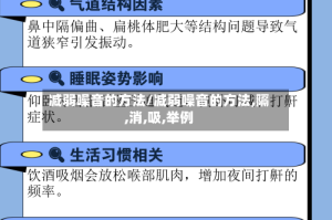 减弱噪音的方法/减弱噪音的方法,隔,消,吸,举例