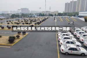 杭州驾校费用/杭州驾校费用一览表