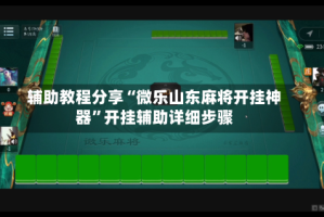 辅助教程分享“微乐山东麻将开挂神器”开挂辅助详细步骤