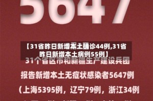 【31省昨日新增本土确诊44例,31省昨日新增本土病例55例】