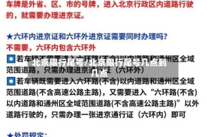北京限行尾号/北京限行尾号几点到几点