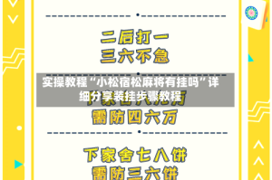实操教程“小松宿松麻将有挂吗”详细分享装挂步骤教程