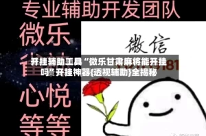 开挂辅助工具“微乐甘肃麻将能开挂吗”开挂神器{透视辅助}全揭秘