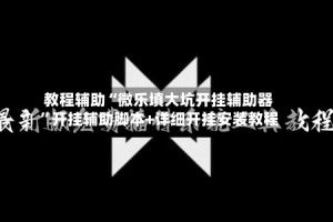 教程辅助“微乐填大坑开挂辅助器”开挂辅助脚本+详细开挂安装教程