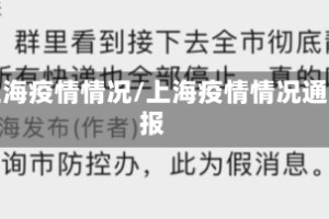 上海疫情情况/上海疫情情况通报
