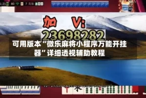 可用版本“微乐麻将小程序万能开挂器”详细透视辅助教程