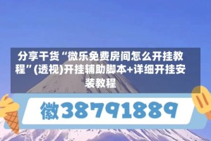 分享干货“微乐免费房间怎么开挂教程”(透视)开挂辅助脚本+详细开挂安装教程