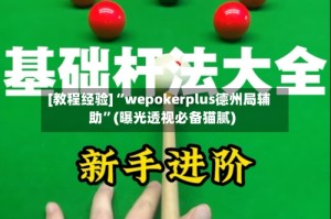 [教程经验]“wepokerplus德州局辅助”(曝光透视必备猫腻)