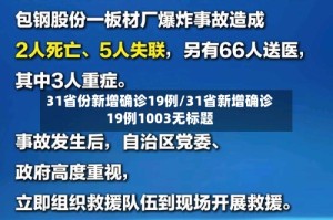 31省份新增确诊19例/31省新增确诊19例1003无标题