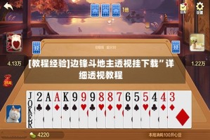 [教程经验]边锋斗地主透视挂下载”详细透视教程