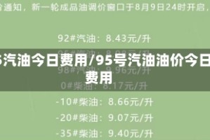 95汽油今日费用/95号汽油油价今日费用