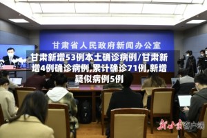 甘肃新增53例本土确诊病例/甘肃新增4例确诊病例,累计确诊71例,新增疑似病例5例