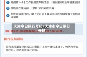 天津今日限行号码/天津市今日限行号码