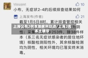 上海公布2例本地病例轨迹/上海2名本土确诊