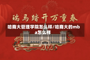 哈商大管理学院怎么样/哈商大的mba怎么样
