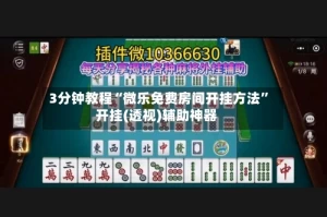 3分钟教程“微乐免费房间开挂方法”开挂(透视)辅助神器