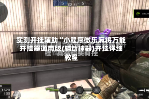 实测开挂辅助“小程序微乐麻将万能开挂器通用版(辅助神器)开挂详细教程
