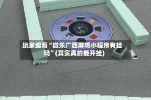 玩家速看“微乐广西麻将小程序有挂吗”(其实真的能开挂)