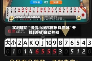 实测辅助“微信小程序微乐有挂吗”开挂(透视)辅助神器