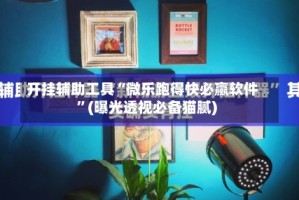 开挂辅助工具“微乐跑得快必赢软件”(曝光透视必备猫腻)