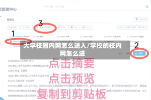 大学校园内网怎么进入/学校的校内网怎么进