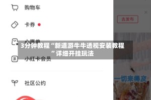 3分钟教程“新道游牛牛透视安装教程”详细开挂玩法