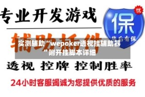 实测辅助“wepoker透视挂辅助器”附开挂脚本详细