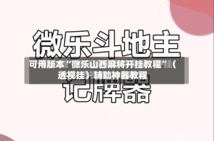 可用版本“微乐山西麻将开挂教程”（透视挂）辅助神器教程