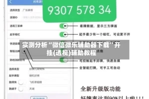 实测分析“微信微乐辅助器下载”开挂(透视)辅助教程