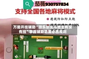 万能开挂辅助“微乐刨幺斗地主有没有挂”掌握辅助功能必胜规则