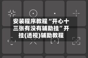 安装程序教程“开心十三张有没有辅助挂”开挂(透视)辅助教程