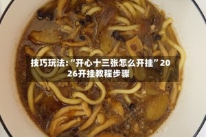 技巧玩法:“开心十三张怎么开挂”2026开挂教程步骤