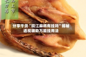 分享干货“皖江麻将有挂吗”揭秘透视辅助万能挂用法