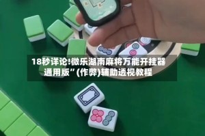 18秒详论!微乐湖南麻将万能开挂器通用版”(作弊)辅助透视教程