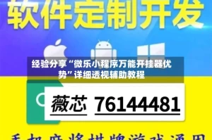 经验分享“微乐小程序万能开挂器优势”详细透视辅助教程