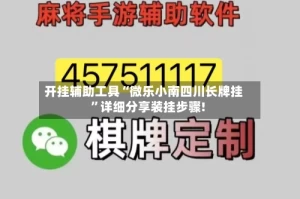 开挂辅助工具“微乐小南四川长牌挂”详细分享装挂步骤!
