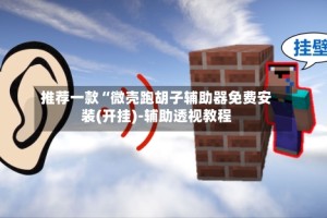 推荐一款“微壳跑胡子辅助器免费安装(开挂)-辅助透视教程